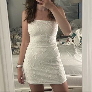 Windsor Strapless Sparkly Bow Dress